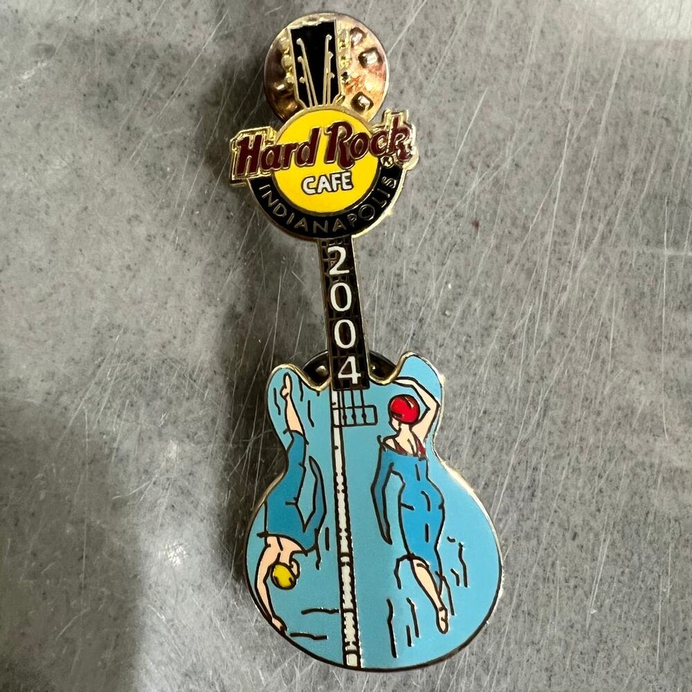 Hard Rock Cafe Indianapolis 2004 Swimming Finals Guitar Pin